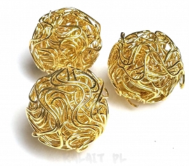 Element pleciony złoty - kula 2cm -CH326A