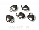 Element ozdobny serce srebrne 12mm 3szt. -E0282