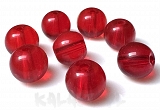 Koraliki szklane kule czerwone 0,8cm 14szt. - KS170