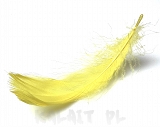 Piórka ozdobne do biżuterii 10szt.- Żółte