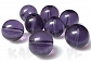 Koraliki szklane kule fioletowe 0,6cm 20szt. - KS136