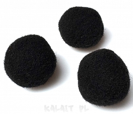 Filcowe pompony czarne 2cm 5szt - POM2