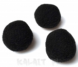 Filcowe pompony czarne 2cm 5szt - POM2