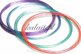 Drut z pamięcią naszyjnik 25 żeberek 11cm czerwony-CH423 HURT