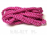 Sznurek 5mm jubilerski skręcony różowy 2m-SZ60