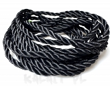 Sznurek 3mm jubilerski skręcony czarny 2m-SZ65