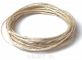 Lniany sznurek 1,0mm -3m beżowy - LEN15