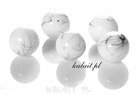 Szkło malowane białe 0,6cm 20szt. - KS565a