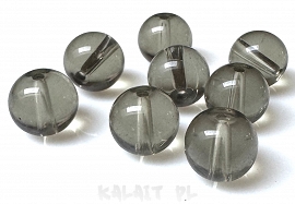 Koraliki szklane kule popielate 0,6cm 20szt. - KS063