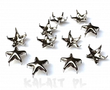 Ćwieki 20 szt gwiazdy srebrne 10mm -CW04