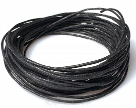 Sznurek woskowany 1mm 5m - CZARNY