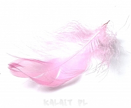 Piórka ozdobne do biżuterii 10szt. - Różowe
