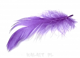 Piórka ozdobne do biżuterii 10szt.- Fioletowe
