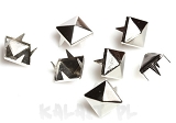Ćwieki 50 szt kolce ostre srebro 10mm piramidki -CW04-H