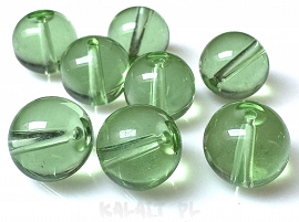 Koraliki szklane kule zielone pastelowe 0,4cm 20szt. - KS185