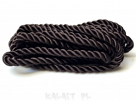 Sznurek 5mm jubilerski skręcony brązowy 2m-SZ68