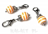 Charms zawieszka kuleczka pasiasta -CZ128