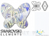 SWAROVSKI 2szt. 5754 AB 8mm Motylek -SV25