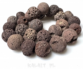 Lawa wulkaniczna 2cm sznur 45cm- ONE005