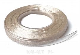 Wstążka szyfonowa beżowa 0,6cm 4m - WS15