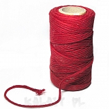 Sznurek jubilerski bawełna 2mm - czerwony 3 metry