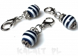 Charms zawieszka kuleczka pasiasta -CZ130