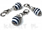 Charms zawieszka kuleczka pasiasta -CZ130