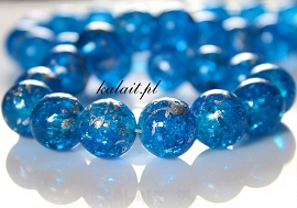 45cm Crackle de lux kule niebieskie 1,2cm -KS560a-H