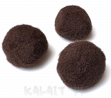 Filcowe pompony brązowe 2cm 5szt. - POM4