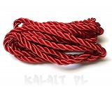 Sznurek 5mm jubilerski skręcony czerwony 2m-SZ62