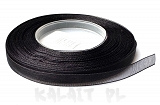 Wstążka szyfonowa czarna 0,6cm 4m - WS19