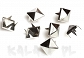 Ćwieki kolce ostre srebrne 8mm piramidki 10szt -CW02